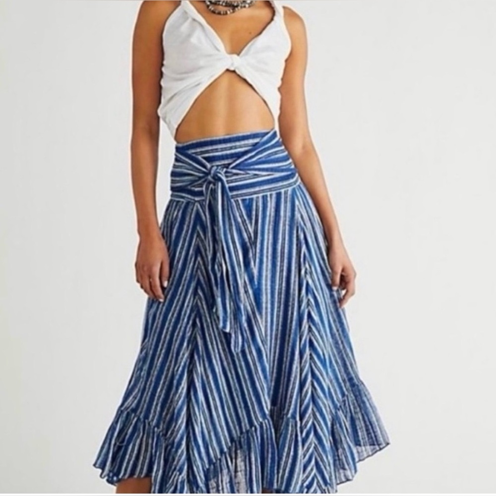 Free people blue skirt
